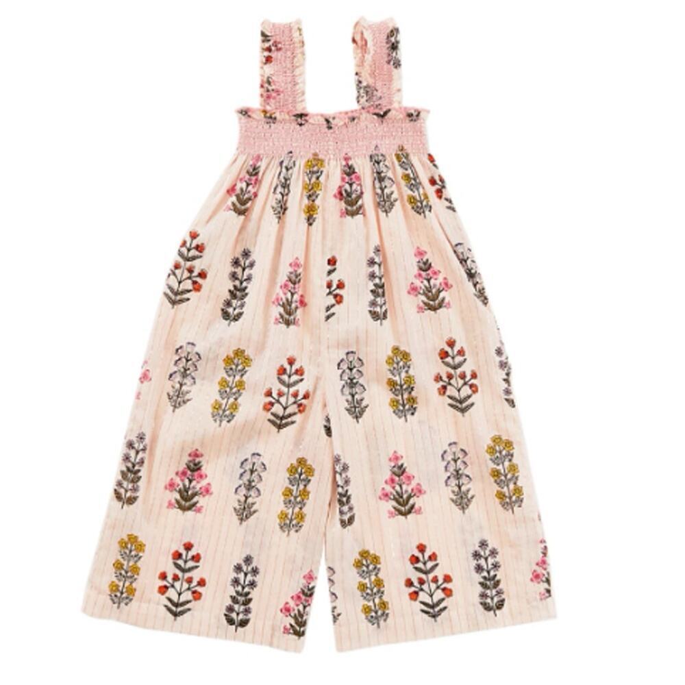 Pink Chicken Floral Kids One Piece - Pink and‎ Yellow